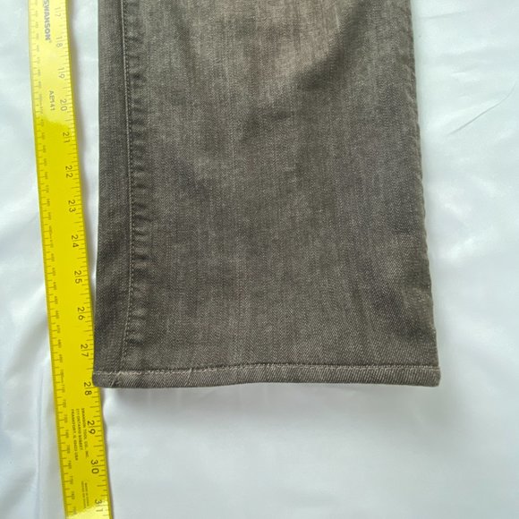 7 For All Mankind Jeans Mens 36x28 Button Fly Straight Brown Stretch Distressed - Picture 12 of 16
